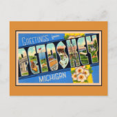Vintage Grüße von Petoskey Michigan Postkarte (Vorderseite)