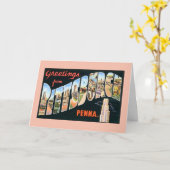 Vintage Grüße von Pittsburgh Pennsylvania Karte (Gelbe Blume)