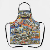 Vintage Grüße von ... Postkarten-Collage Schürze (Vorderseite)