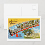 Vintage Grüße von Providence, Rhode Island Postkarte (Vorne/Hinten)