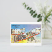 Vintage Grüße von Rhode Island Postkarte (Stehend Vorderseite)
