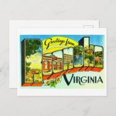 Vintage Grüße von Roanoke, Virginia Postkarte (Vorne/Hinten)