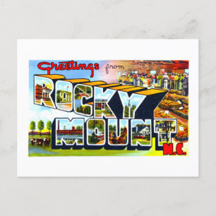 Vintage Grüße von Rocky Mount, NC, Postkarte