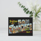 Vintage Grüße von San Francisco Reisen Postkarte (Stehend Vorderseite)