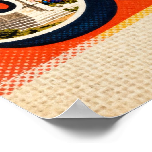 Vintage Grüße von Siena Poster (Ecke)