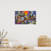 Vintage Grüße von South Carolina Travel Poster (Küche)