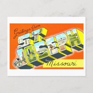 Vintage Grüße von St. Joseph, Missouri, Postkarte
