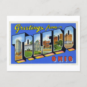 Vintage Grüße von Toledo, Ohio Postkarte