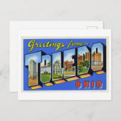 Vintage Grüße von Toledo, Ohio Postkarte (Vorne/Hinten)