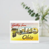 Vintage Grüße von Toledo, Ohio Postkarte (Stehend Vorderseite)