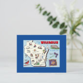 Vintage Grüße von Wisconsin Postcard Postkarte (Stehend Vorderseite)