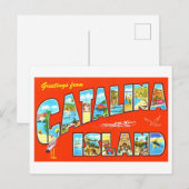 Vintage Grußfreuden von Katalina Postkarte (Vorne/Hinten)