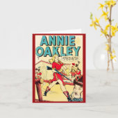 Vintage Grußkarte "Annie Oakley" Karte (Gelbe Blume)