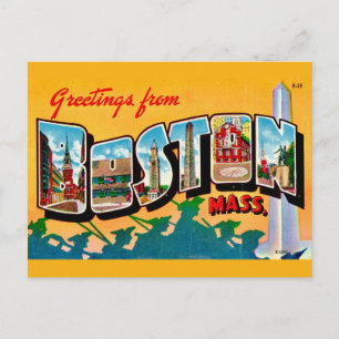 Vintage-Grußkarte aus Boston Postkarte