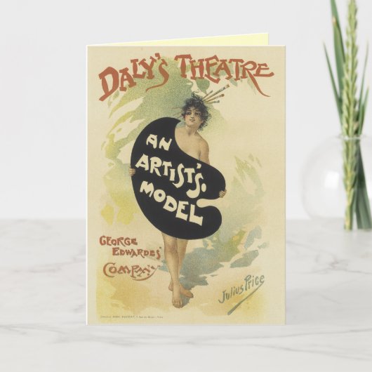 Vintage Grußkarte des Daly-Theaters Karte (Vorderseite)