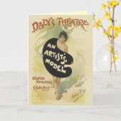 Vintage Grußkarte des Daly-Theaters Karte (Gelbe Blume)