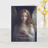 Vintage Grußkarte für den Engel Karte (Gelbe Blume)