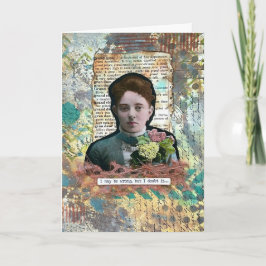 Vintage Grußkarte im Mixed-Media-Stil Dankeskarte