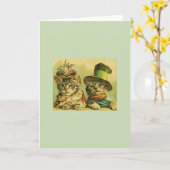 Vintage Grußkarte Karte (Gelbe Blume)