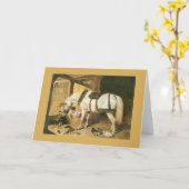 Vintage Grußkarte Karte (Gelbe Blume)