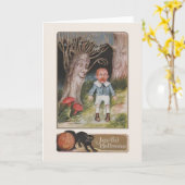 Vintage Grußkarte Karte (Gelbe Blume)