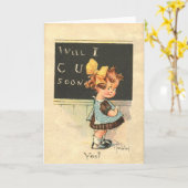 Vintage Grußkarte Karte (Gelbe Blume)