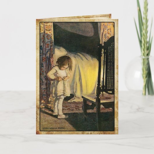 Vintage Grußkarte mit Niedlicher Illustration Karte (Vorderseite)