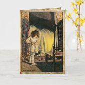 Vintage Grußkarte mit Niedlicher Illustration Karte (Gelbe Blume)