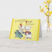 Vintage Grußkarte zum ersten Jahrestag Karte (Gelbe Blume)