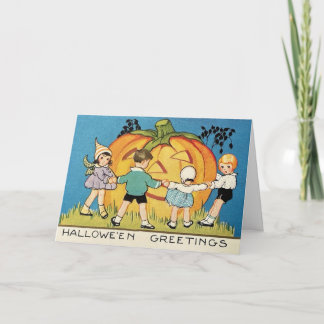 Vintage-Grußkarte zum Halloween aus einem Märchenb Karte