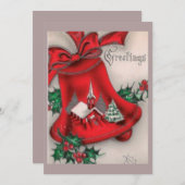 Vintage Grußworte Feiertagskarte (Vorne/Hinten)