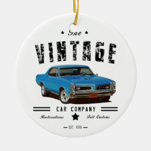 Vintage GTO Car Company Keramik Ornament