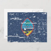 Vintage GUAM-Flag Postkarte (Vorne/Hinten)