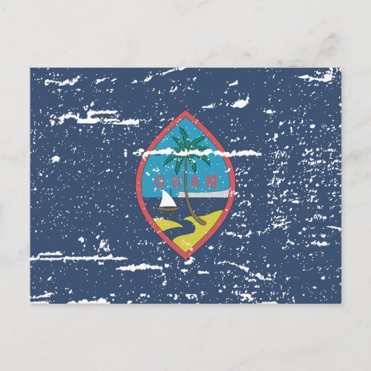Vintage GUAM-Flag Postkarte (Vorderseite)
