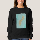 Vintage Guam Map  1970  Sweatshirt (Vorderseite)