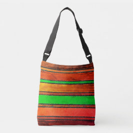 Vintage Guatemala Rainbow Crossbody Bag Tragetaschen Mit Langen Trägern