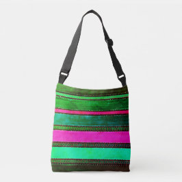 Vintage Guatemala-Rainbow-Crossbody-Beutel Tragetaschen Mit Langen Trägern