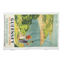 Vintage Guernsey The Sunshine Island Küchenhandtuc