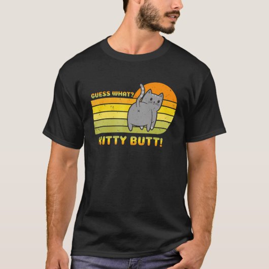 Vintage Guess What Kitty Butt - Cat T-Shirt (Vorderseite)