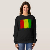 Vintage Guinea Flag Guinean Independence Day Sweatshirt (Vorne ganz)