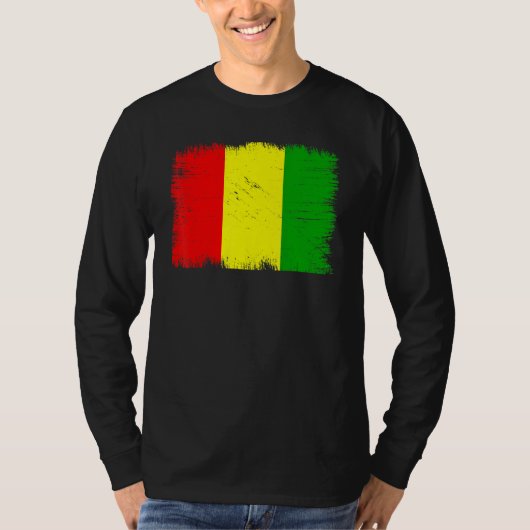 Vintage Guinea Flag Guinean Independence Day T-Shirt (Vorderseite)