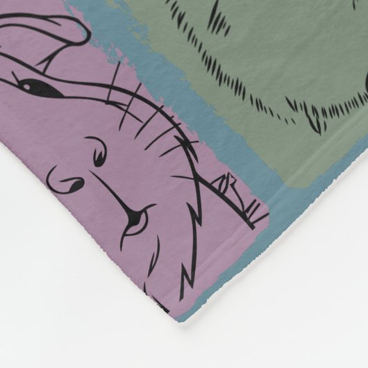 Vintage Guinea Schweinebanket Gemütliches Tiergesc Fleecedecke (Ecke)