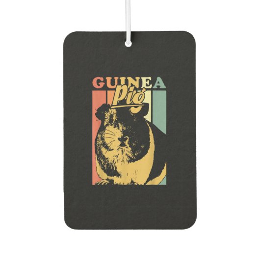 Vintage Guinea Schweinesatz Autolufterfrischer (Vorderseite)