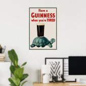 Vintage Guinness Turtle Poster Druck, Irisches Bie (Heimbüro)