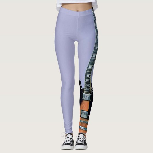 Vintage guitar artwork leggings (Vorderseite)