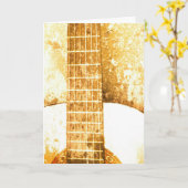 Vintage Guitar Geburtstagskarte Karte (Gelbe Blume)