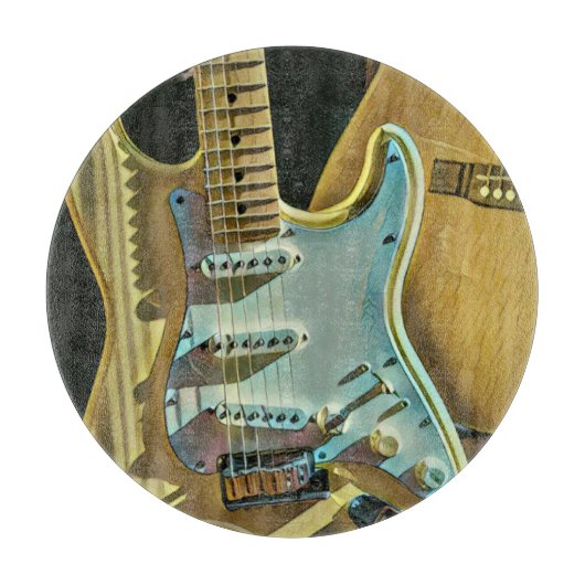 Vintage guitarist birthday gift schneidebrett (Vorderseite)