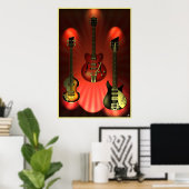 Vintage Guitars Poster (Heimbüro)