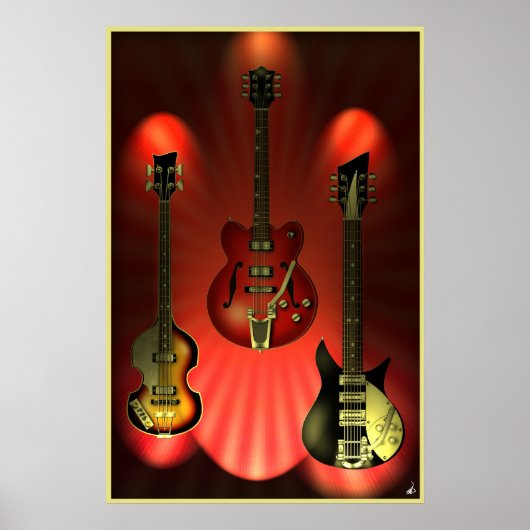 Vintage Guitars Poster (Vorne)