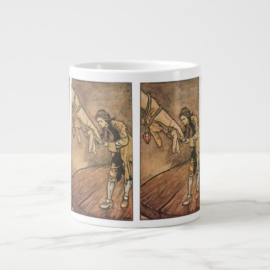 Vintage Gullivers Reisen von Arthur Rackham Jumbo-Tasse (Vorderseite)